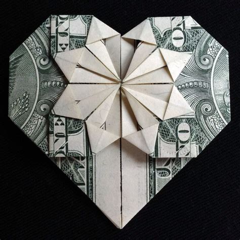 Cool Origami Dollar Heart With Star Ideas Easy Origami Step