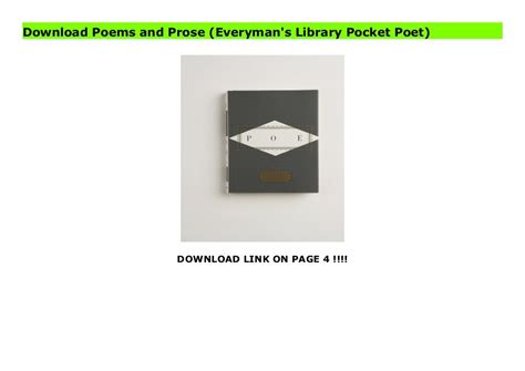 [pdf] Poems And Prose Everyman S Library Pocket Poet Ereader