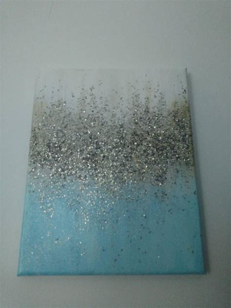 Handmade Abstract Glitter Painting Custom Modern Chic Home Etsy