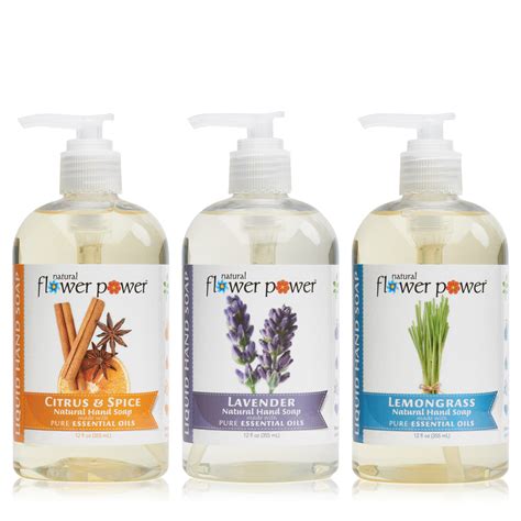 Variety Pack Natural Liquid Hand Soaps 12 Ounce 3 Pack Natural