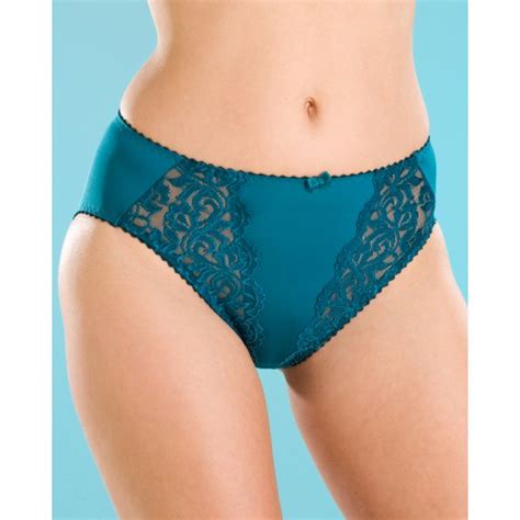 New Ladies Camille Teal Lace Mesh Womens Lingerie Knickers Briefs Sizes