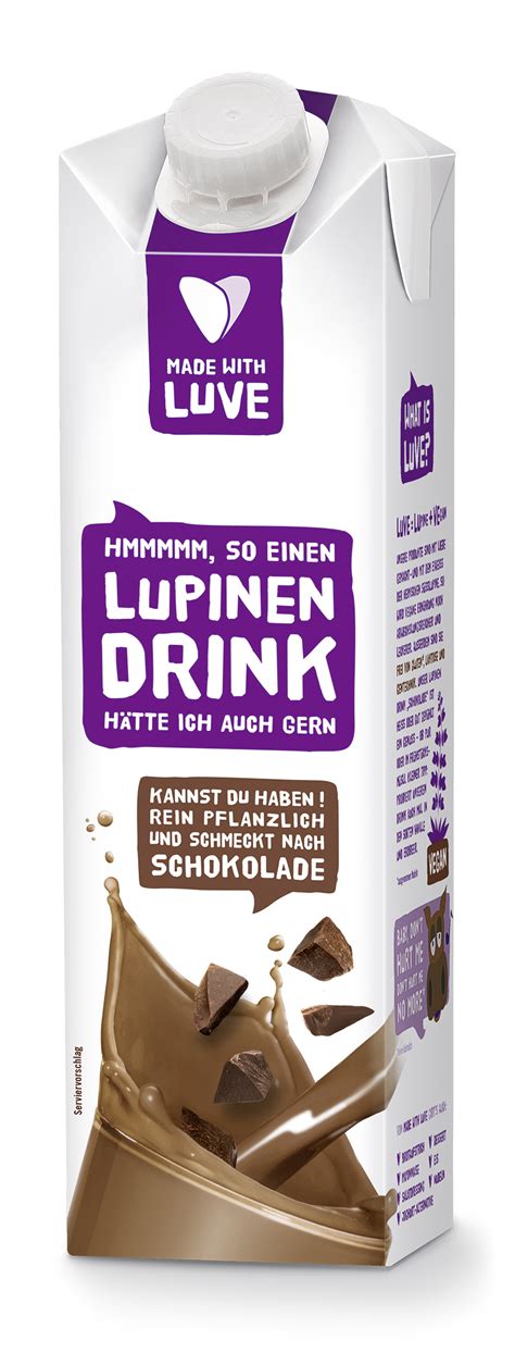 Luve lughurt heidelbeere500g gve 6. LUVE-Produkte, Beispiel Sorte Lupinen Drink Schokolade ...