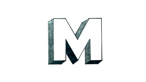 How To Draw The Letter M In 3d Youtube
