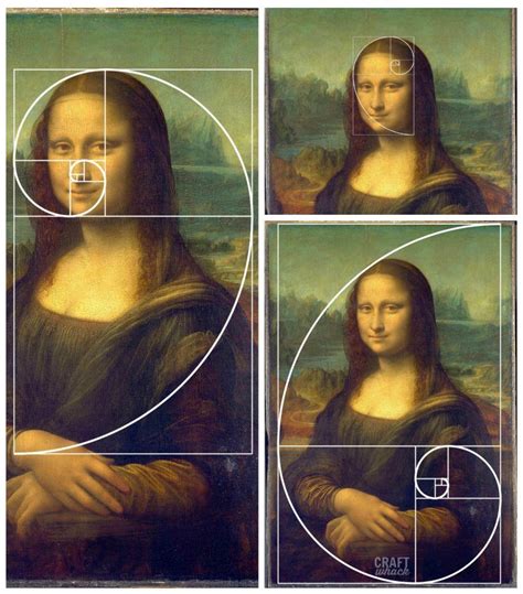 Mona Lisa With The Golden Ratio Fibonacci Spiral Goldenmean Fibonacci