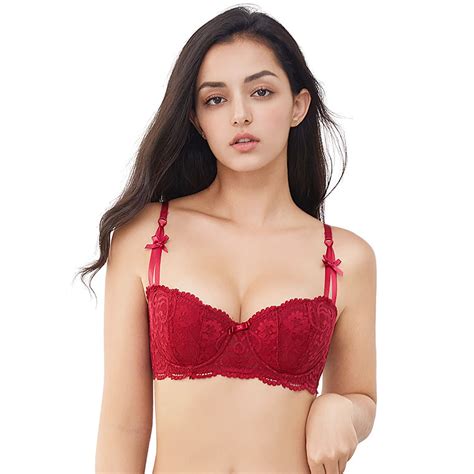 perfect women lace bra underwire unlined brassiere deep v plunge push up bra new satisfaction