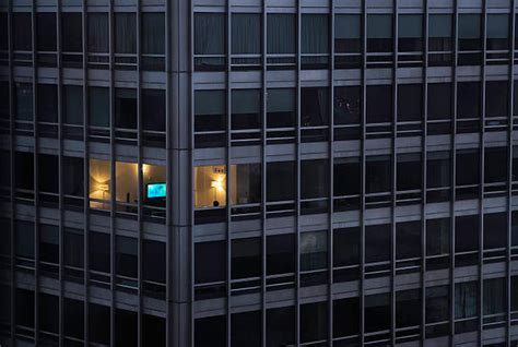 Office Building At Night Stock Photos Pictures And Royalty Free Images