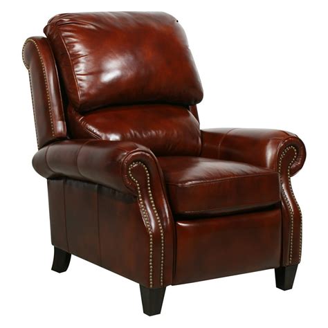 Barcalounger Churchill Ii Leather Recliner With Nailheads