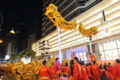 Hong Kong De Internationale Chinese Parade 2016 Van De Nieuwjaarnacht
