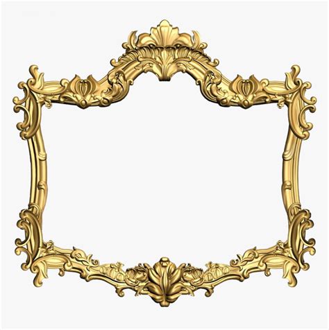 Frame Carved Gold Design Filigreed Ornament Gold Flower Frames