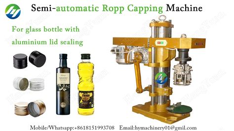 Semi Automatic Ropp Capping Machine For Ropp Aluminium Lid Screwing