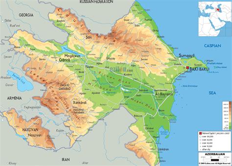 Azerbaycan Xeritesi Map