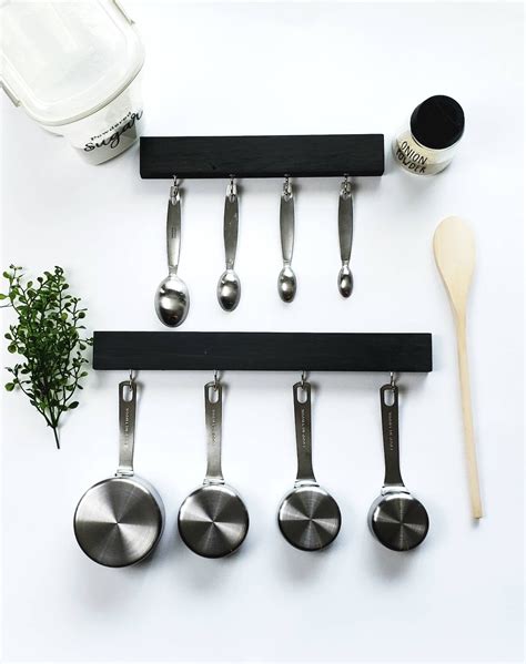 Measuring Cup And Spoon Holder Set Organizer Kitchen Etsy