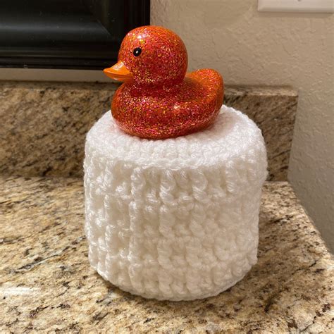 Glitter Rubber Duck Toilet Paper Roll Cover Rubber Duck Etsy