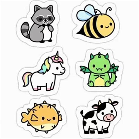 Милие рисунки Cute Laptop Stickers Cute Stickers Animal Stickers