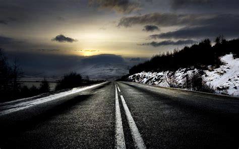 Dark Highway High Definition Wallpaper 18009 Baltana