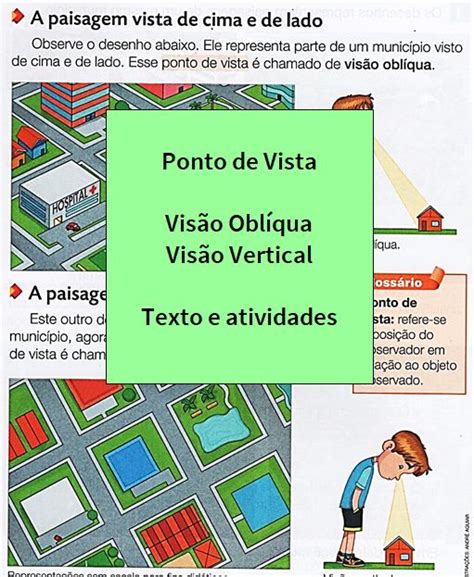 Ponto de vista oblíquo e vertical Ponto de vista Geografia Atividades de geografia