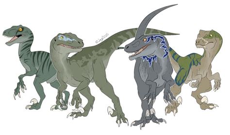 Fa Raptor Squad By Brlck D8y35zr By Wolfclone12 On Deviantart Jurassic World Dinosaurs
