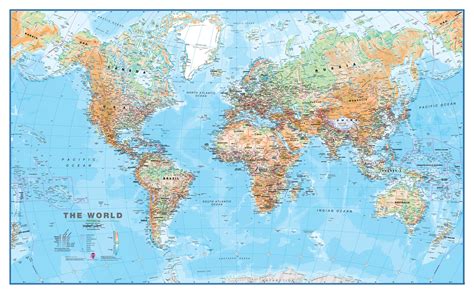 Physical Feature Map Of The World United States Map