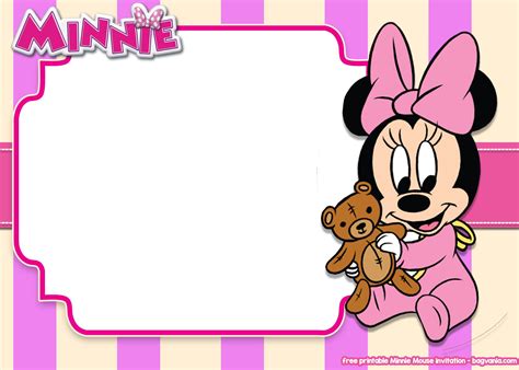 Download, print or send online for free. 14+ FREE Printable Minnie Mouse All Ages Invitation ...