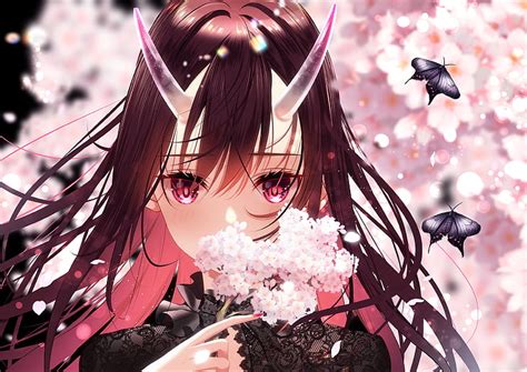 1920x1080px 1080p Free Download Anime Girl Horns Face Portrait