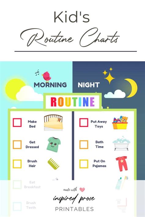 Editable Chore Chart Printable Morning Bedtime Routine To Add Etsy