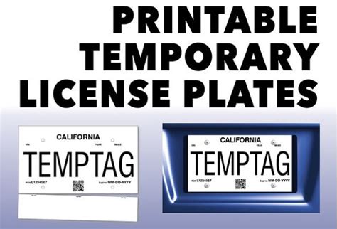 Printable Temporary Paper License Plates Images And Photos Finder