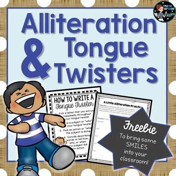 Tongue Twisters And Alliteration Activities Figurative Language