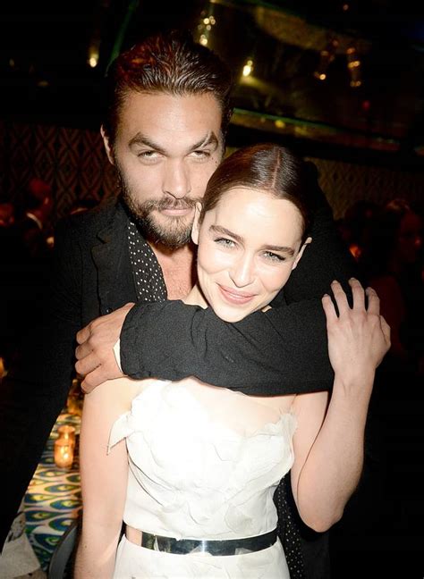 emilia clarke was left stunned by jason momoa s substitute for modesty sock during game of