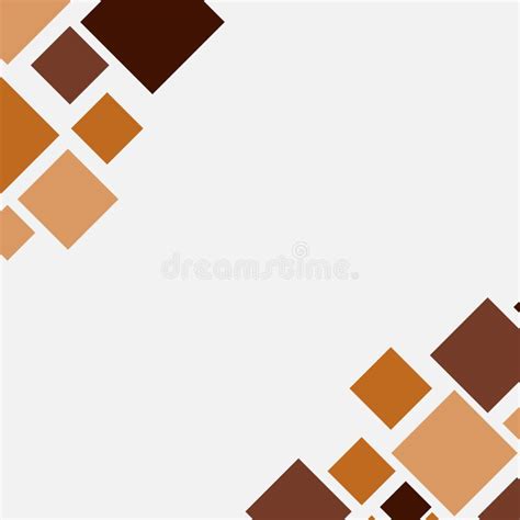 Abstract Brown Geometric Rectangles Frame Background Vector
