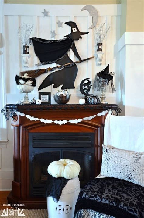 Tall, and 12 feet long, spanning wall to wall. Witch Halloween Mantel Tutorial | The white, Do it ...
