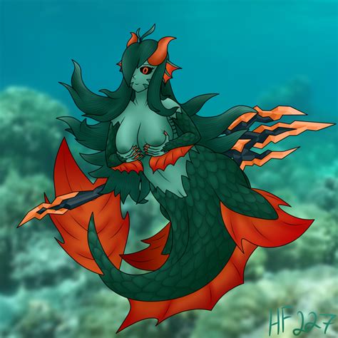 Rule 34 Calamity Mod Green Scales Mermaid Monster Girl Siren