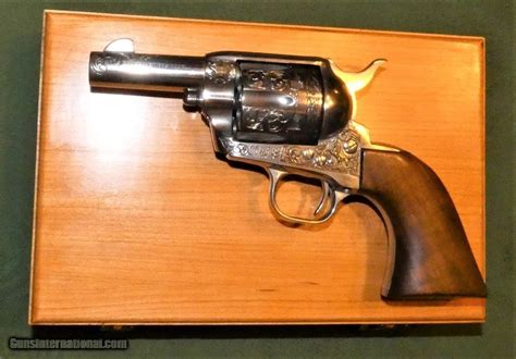Cased And Master Engraved Colt Sheriffs Model 45 Black Powder Frame