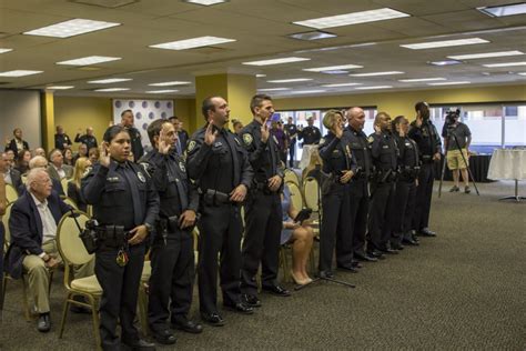ucf police swear in 5 new officers promotes 4 —
