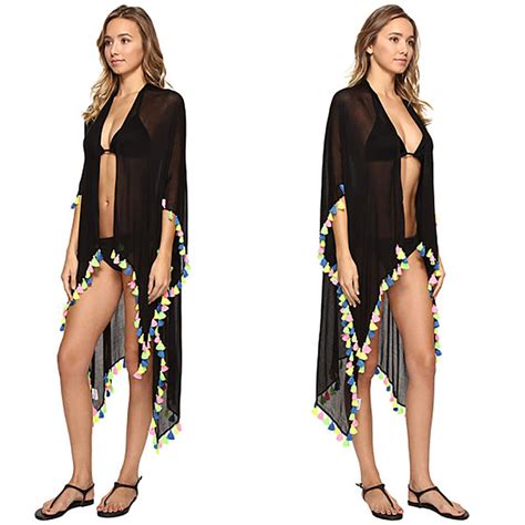 Beach Sexy Cardigan Cover Ups Woman Chiffon Swimsuits Cover Ups Summer