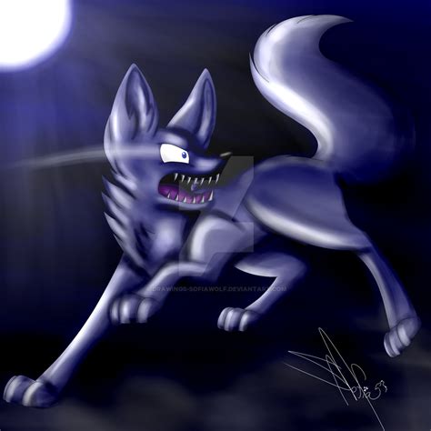 Night Wolf Speedpaint By Drawings Sofiawolf On Deviantart