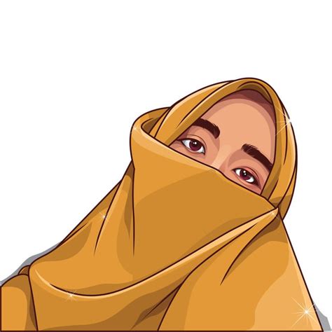 Muslim Girl With Hijab Face Vector Girl Clipart Muslim Girl Png And