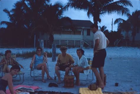 Pretty Women Handsome Men Couples Beach Dusk Sitting 1960 35mm Kodachrome Slide 1095 Picclick