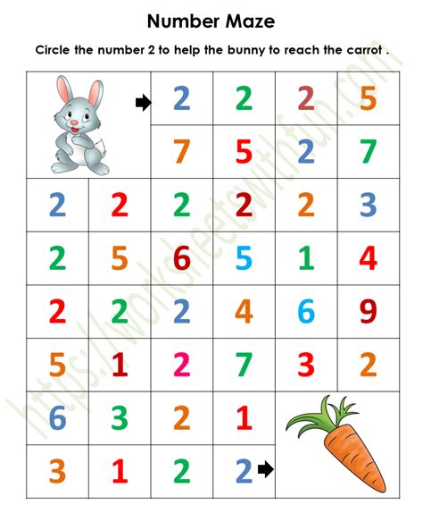 Sequencing Worksheets Numbers Maze
