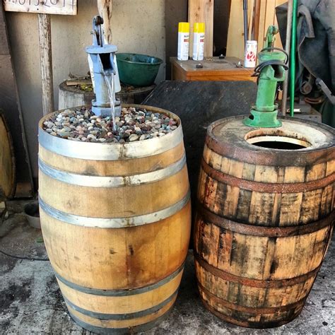 If you are looking to create a nice outdoor water feature (see pics) with a storage container or a wine barrel or even a small pond hard liner, this pump is perfect. Water Fountains — King Barrel