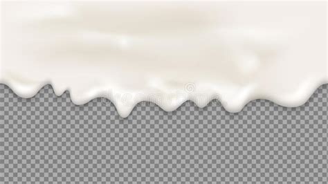 Dripping Milk Cream Liquid Ice Cream Stock Vector Illustration Of