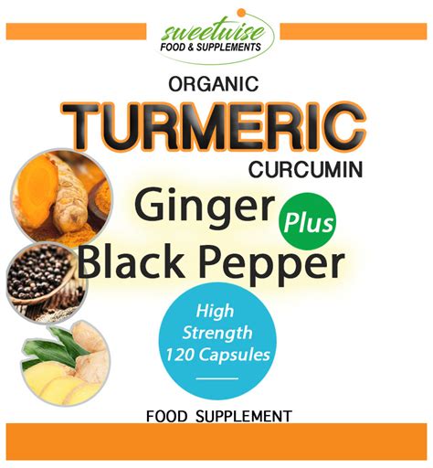 Organic Turmeric Curcumin Ginger And Black Pepper Capsules