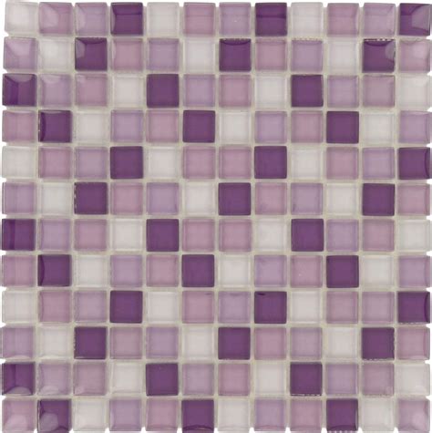 Crystile Purple Blend Square Glossy Glass Tile Purple Tile Glass Tile Tile Installation