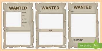 👉 Free Wanted Poster Template Primary Resources Twinkl