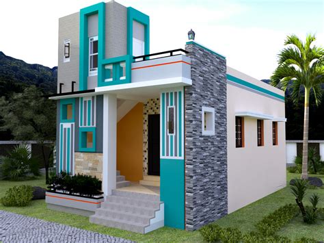 Efficient room planning and no fancy design details. 10 Awesome House Design For Low Budget Duplex House - ADC India