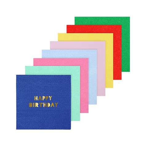 Shop Happy Birthday Multi Coloured Party Napkins By Meri Meri See The
