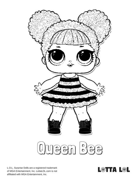 queen bee coloring page lotta lol bee coloring pages lol dolls coloring pages