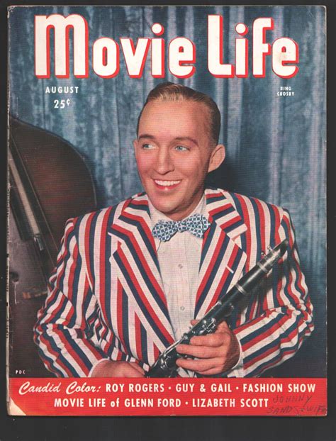 Movie Life 8 1947 Ideal Bing Crosby Photo Cover Life Of Glenn Ford Roy