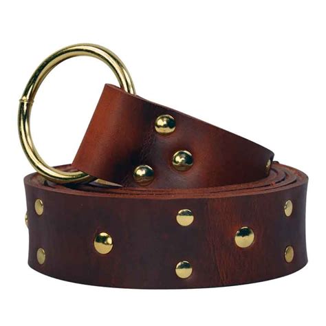 Knights Studded Ring Belt Medieval Belt Leather Ring Medieval Rings
