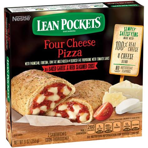 Lean Pockets Frozen Sandwiches Four Cheese Pizza 2pk Hy Vee Aisles