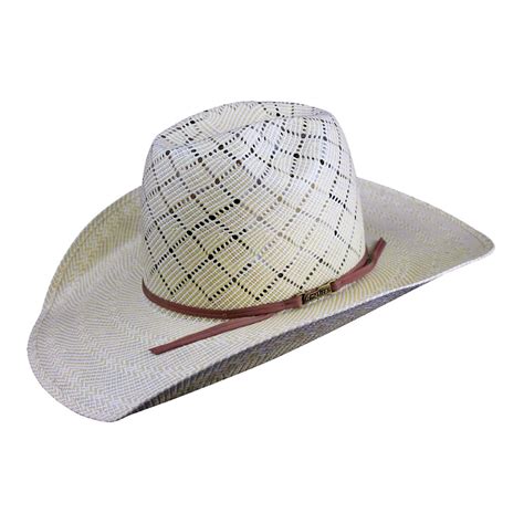 Pungo Ridge American Hat Co 20★ Patchwork Crossbred Straw Hat Tan